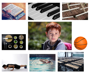 Caden with goals around him